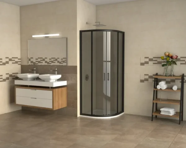 Tuš kabina Copen Atlas black R90x195 (C-02-B4900) - Slika 2