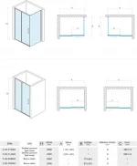 Tuš vrata Copen Alpha 120x200 (C-02-9120SC) - Slika 4