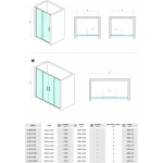 Tuš vrata Copen Opal 110x195 (C-02-P110) - Slika 2