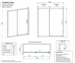 Tuš vrata Copen Opal 160x195 (C-02-P160) - Slika 3