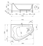 Kada Valensija 178x105, sa oblogama i postoljem - Slika 3