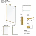 Tuš paravan Copen Monte 90x200 (C-02-S90BG) - Slika 3