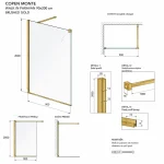 Tuš paravan Copen Monte 90x200 (C-02-S90RG) - Slika 3