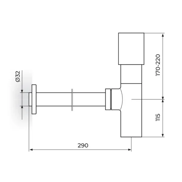 Sifon za lavabo - 5/4" - STOLZ 1200 - Slika 2