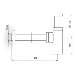 Sifon za lavabo - 5/4" - STOLZ WHITE  1200W - Slika 2
