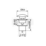 Odlivni ventil - 5/4" - klik-klak UNI - STOLZ WHITE  1245W - Slika 2