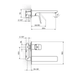 Uzidna baterija za lavabo - FULL BLACK  131401BB - Slika 2