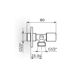 Ugaoni ventil 1/2" x 1/2" - STOLZ  1611212 - Slika 2