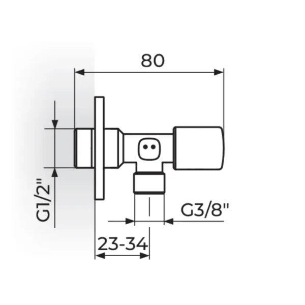 Ugaoni ventil 1/2" x 3/8" - STOLZ  1611238 - Slika 2