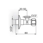 Ugaoni ventil 1/2" x 1/2" - STOLZ - NOVI TIP  1661212 - Slika 2