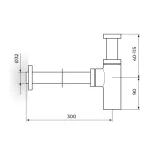Sifon za lavabo - 5/4" - S.2 GOLD  2200G - Slika 2