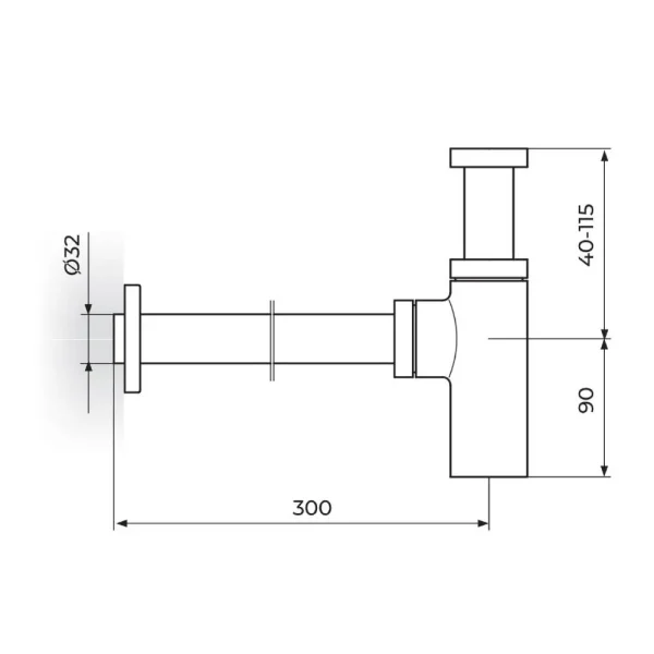 Sifon za lavabo - 5/4" - S.2 GOLD  2200G - Slika 2