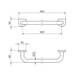 Držač peškira 60cm 2901G - Slika 2