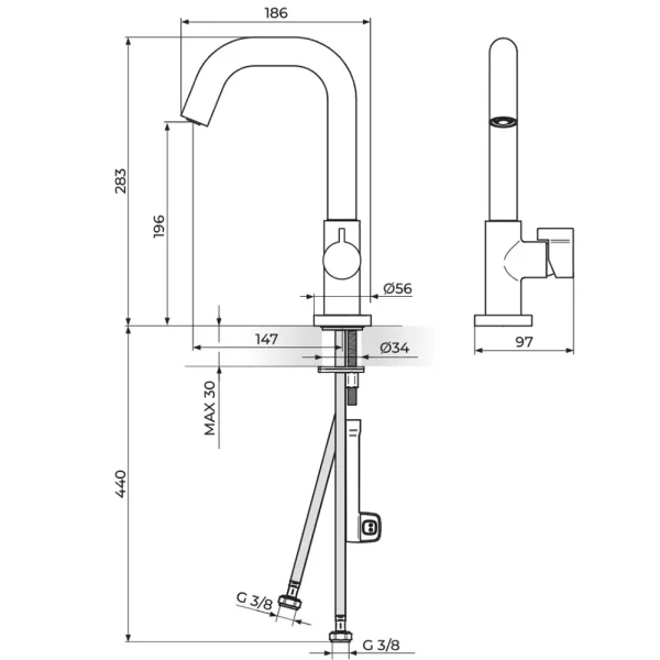Baterija za sudoperu 338101B - Slika 2