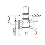 Uzidni ventil sa kapom 3/4" A14034 - Slika 2