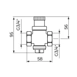 Regulator pritiska za vodu 3/4" A601034 - Slika 2